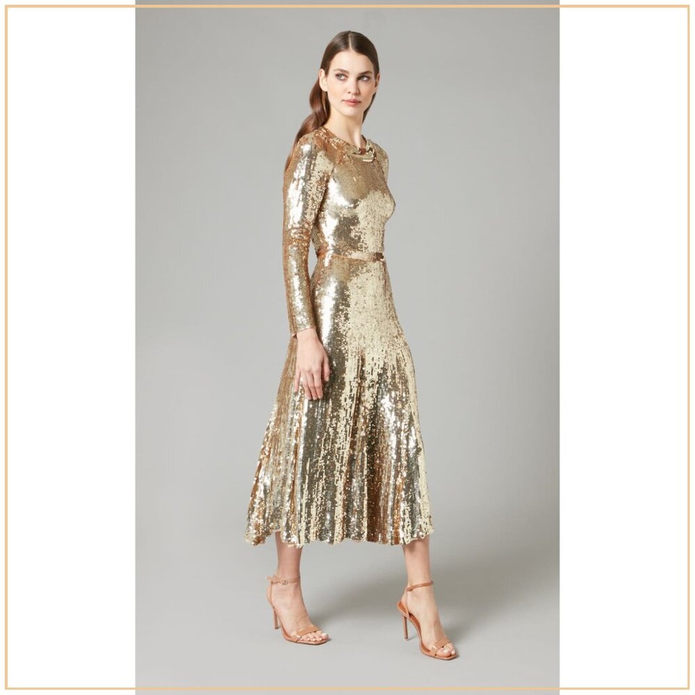 NWT $3035.00 Temperley London Ray Runway Sequin Dress